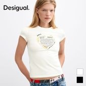 Desigual ������ �ǥ������� T����� Ⱦµ ���� �ϡ��� ����ե��å� �� ���åȥ� ���롼�ͥå� �����ե��å� ����ѥ��ȥ��륨�å� ��ǥ�����  ������������  �ե��åȥͥ� ���� ���ݡ��� ���� �襬 ������ �ۥ磻�� �֥�å� 26WWTK44