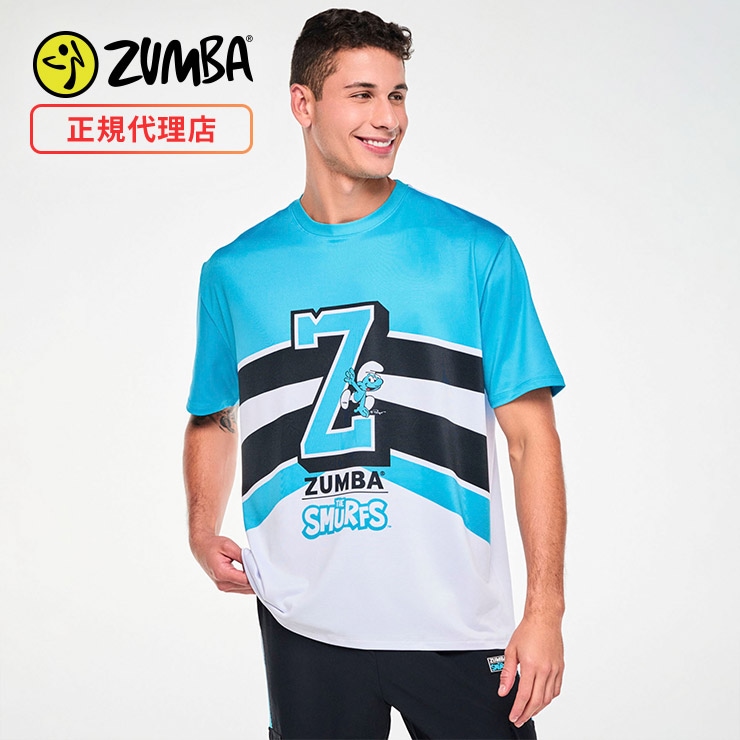ZUMBA ズンバ 正規品 半袖 Tシャツ ブルー ZUMBA ズンバ 正規品 ウェア メンズ Tシャツ 半袖 トップス メッシュ