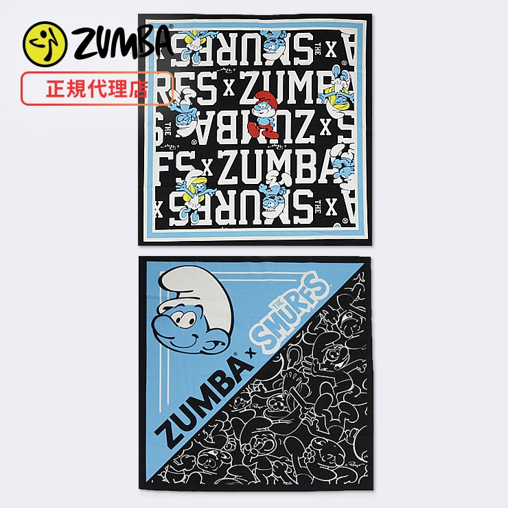 ZUMBA ズンバ 正規品 ウェア グッズ バンダナ 2枚組 ロゴ スマーフ