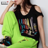 BAWL ������ �ܥ��� T����� Ⱦµ LA BODY ����� �ȥåץ� �������ȥ꡼ ����ե��å� ���� �����ꥢ ľ͢��  ��ǥ����� ������������ �ե��åȥͥ� ���� ���ݡ��� ���� �襬 ������ �֥�å� 226BW020567