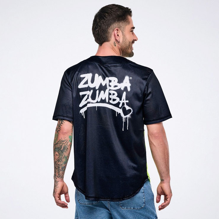 ZUMBA　メッシュシャツ ZUMBA ズンバ 正規品 ウェア レディース ベースボールシャツ メッシュ
