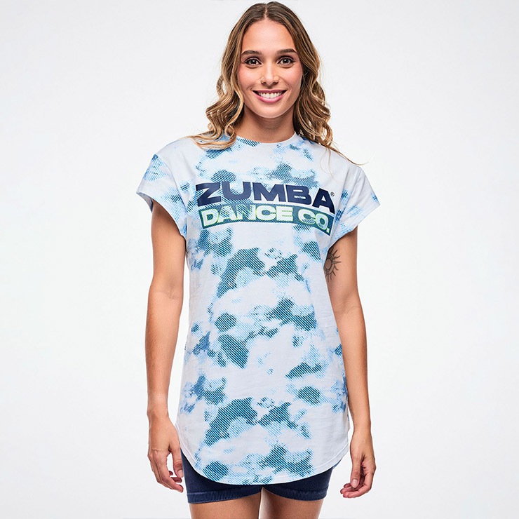 ZUMBA タイダイ Tシャツ Mサイズ ZUMBA ズンバ 正規品 ウェアメンズ Tシャツ 半袖 タイダイ柄 ロゴ