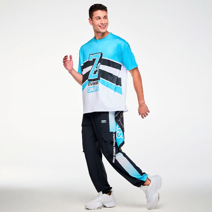 A6 ZUMBA ズンバ ウェア 正規品 スウェット パンツ ライトブルー ZUMBA ズンバ 正規品 ウェア グッズ バンダナ 2枚組 ロゴ スマーフ