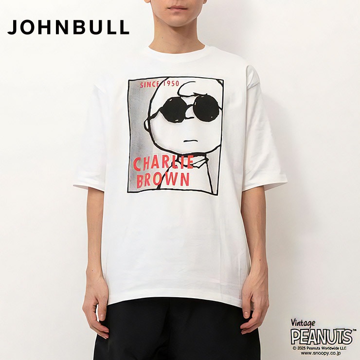 JOHNBULL ֥  PEANUTS CHARLIE BROWN T ԡʥå 㡼꡼֥饦   եåȥͥ  ݡ  襬  ۥ磻