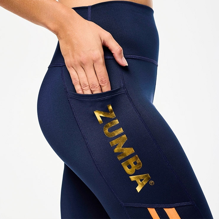 ZUMBA ズンバ インディゴパンツ Mサイズ 正規品 ZUMBA ズンバ 正規品 レギンス ブラック インディゴ