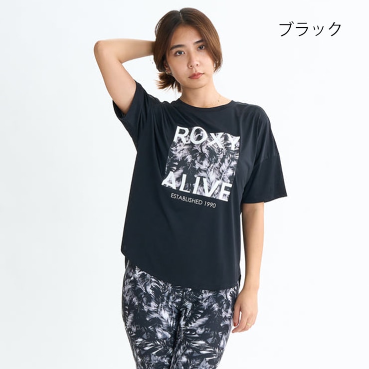 ROXY ロキシー Tシャツ ユニセックス 半袖 速乾 UV ロゴ