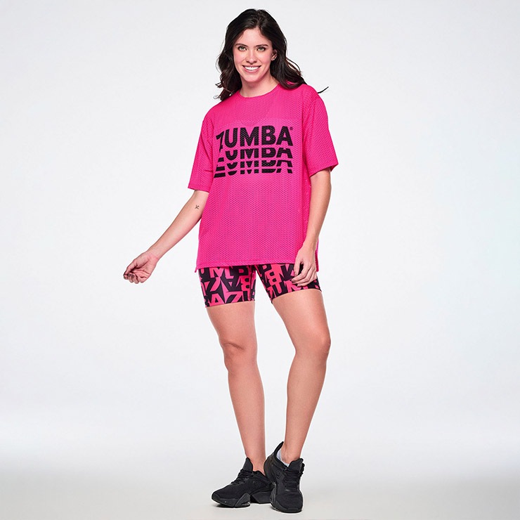 ZUMBA ズンバ 正規品 ウェアレディース トップス 半袖 丸首 ロゴ