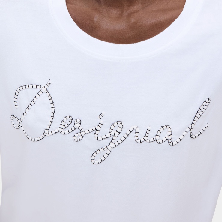 Desigual ������ �ǥ������� T����� Ⱦµ ���� �� ���åȥ� �ɽ� ���롼�ͥå� �쥮��顼�ե��å� ������ơ���Ĵ ��ǥ�����  ������������  �ե��åȥͥ� ���� ���ݡ��� ���� �襬 ������ �֥�å� �ۥ磻�� 26WWTK39