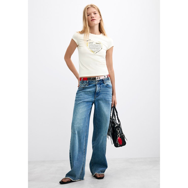 Desigual ������ �ǥ������� T����� Ⱦµ ���� �ϡ��� ����ե��å� �� ���åȥ� ���롼�ͥå� �����ե��å� ����ѥ��ȥ��륨�å� ��ǥ�����  ������������  �ե��åȥͥ� ���� ���ݡ��� ���� �襬 ������ �ۥ磻�� 26WWTK44