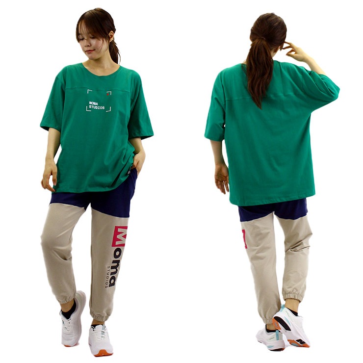 ȥå MOMA STUDIOS   åȥѥ ˥å PANTA SHOCK NAVYBEIGE XS S M L XL