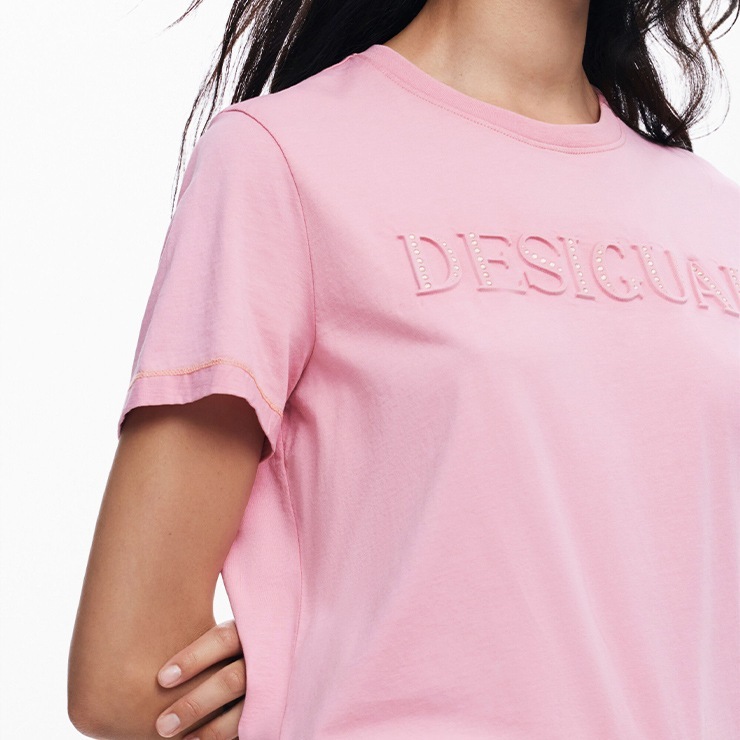 Desigual ǥ T Ⱦµ 롼ͥå 100% ֥å ԥ  եåȥͥ  ݡ  襬 