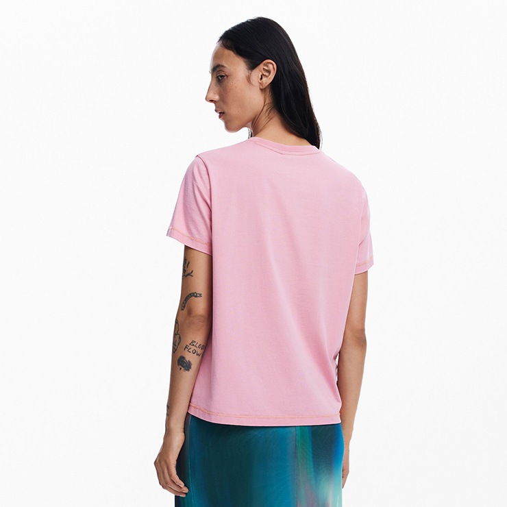 Desigual ǥ T Ⱦµ 롼ͥå 100% ֥å ԥ  եåȥͥ  ݡ  襬 