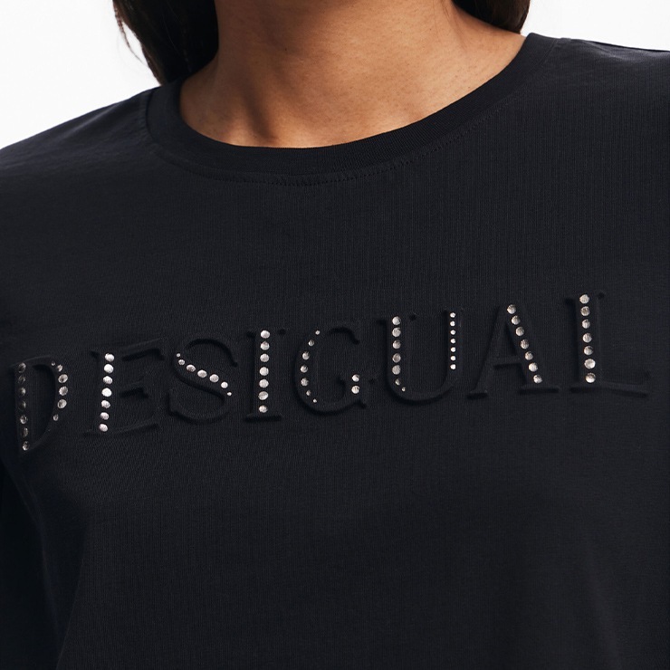 Desigual ǥ T Ⱦµ 롼ͥå 100% ֥å ԥ  եåȥͥ  ݡ  襬 