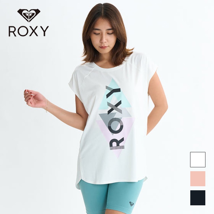 ROXY �������� T����� Ⱦµ ��˥��å���  ®�� ��Φξ�� ���� UV  ������������ �ե��åȥͥ� ���� ���ݡ��� ���� �襬 ������ �֥�å� �ۥ磻�� �ԡ��� RST254534