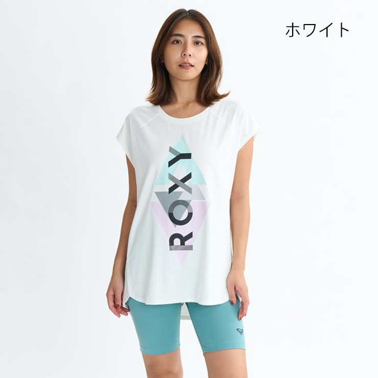 ROXY �������� T����� Ⱦµ ��˥��å���  ®�� ��Φξ�� ���� UV  ������������ �ե��åȥͥ� ���� ���ݡ��� ���� �襬 ������ �֥�å� �ۥ磻�� �ԡ��� RST254534