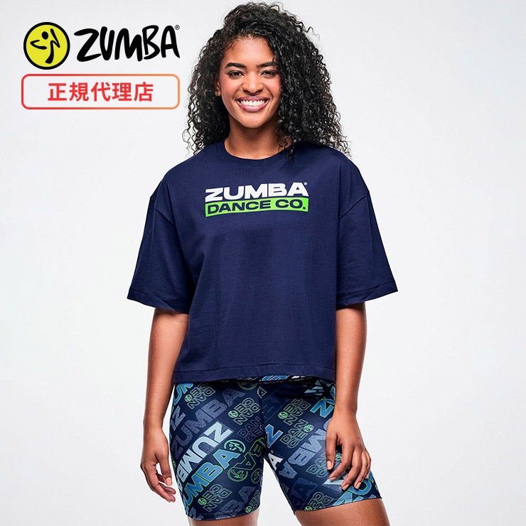 ZUMBA ズンバ 正規品 ウェア レディース Tシャツ 半袖 ロゴ クロップ丈