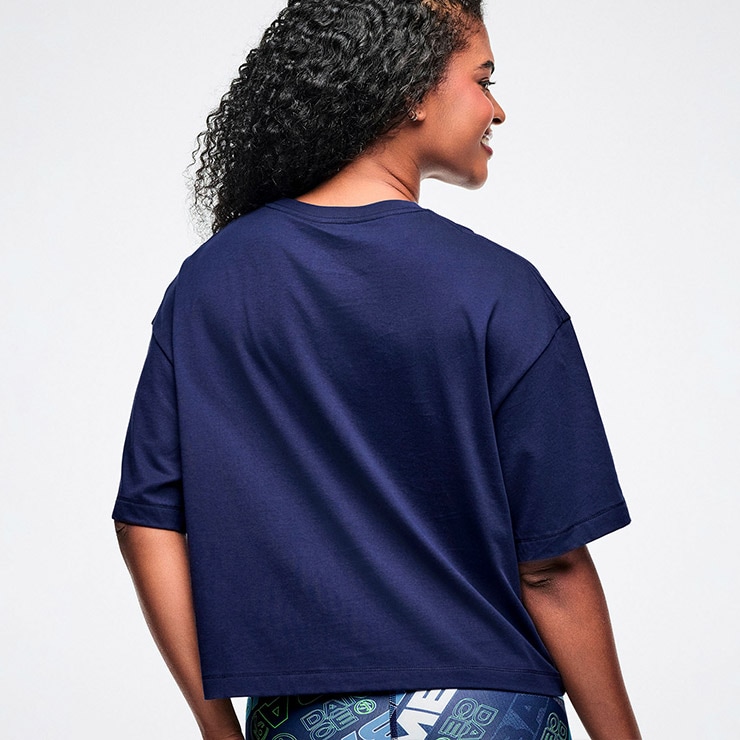 ZUMBA ズンバ 正規品 ウェア レディース Tシャツ 半袖 ロゴ クロップ丈