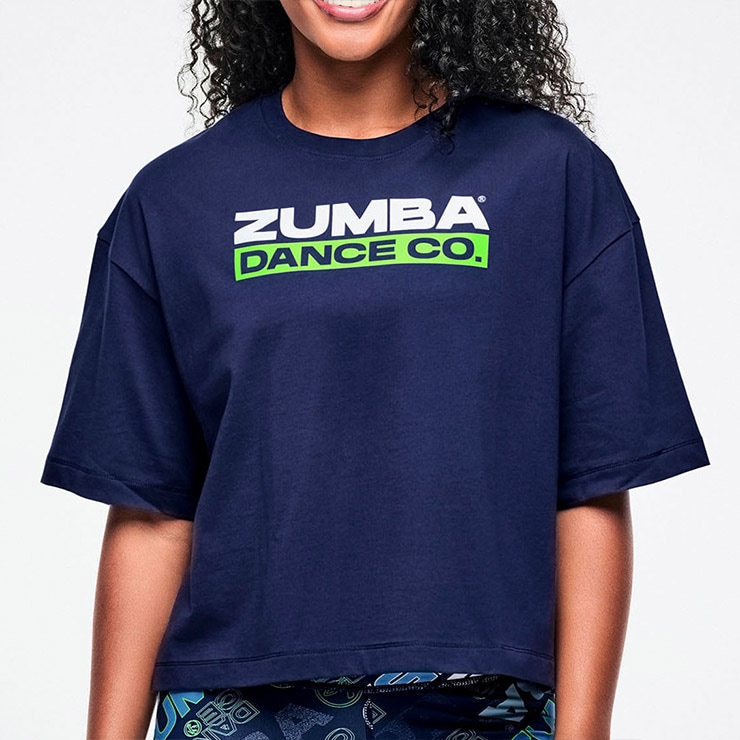 ZUMBA ズンバ 正規品 ウェア レディース Tシャツ 半袖 ロゴ クロップ丈