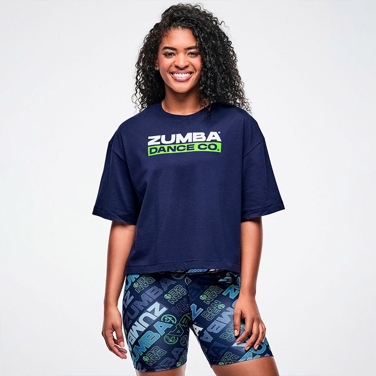 ZUMBA ズンバ 正規品 ウェア レディース Tシャツ 半袖 ロゴ クロップ丈