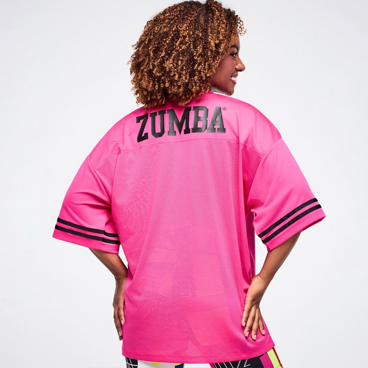 ZUMBA ズンバ 正規品 ウェア ユニセックス Tシャツ 半袖 メッシュ ロゴ