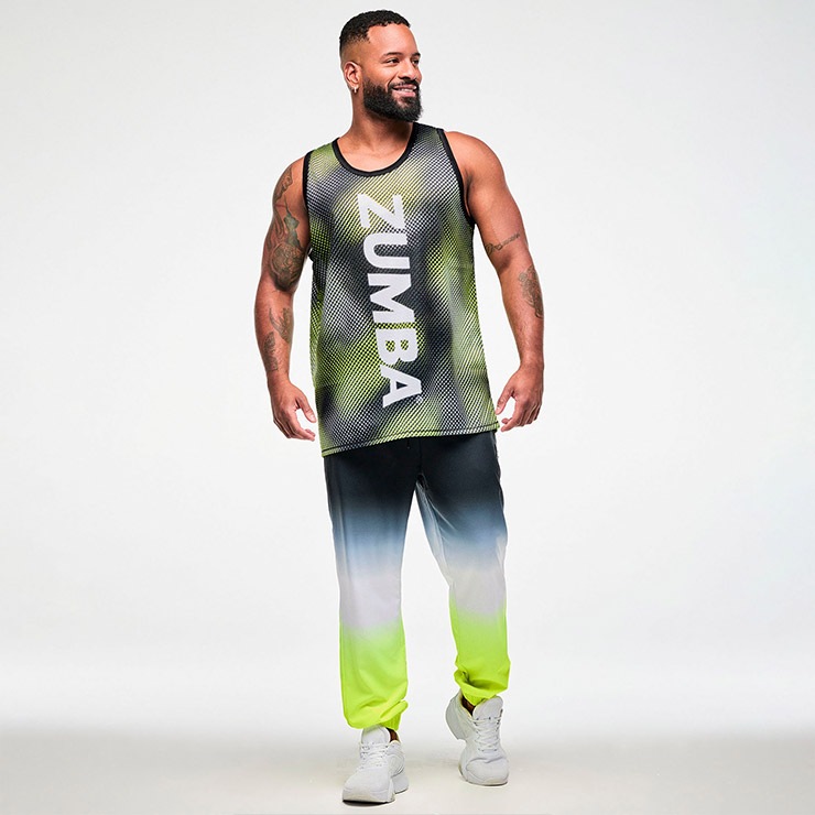 ズンバ　正規品　トップス　M ZUMBA ズンバ 正規品 ウェア メンズ タンクトップ ノースリーブ