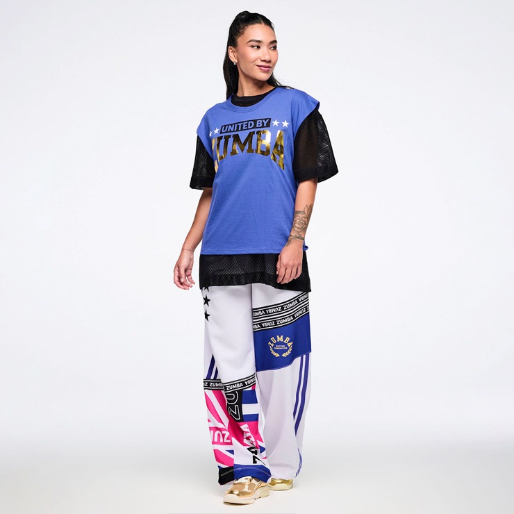 Zumba Mハイウエストバイカーパンツ 正規品 ZUMBA ズンバ 正規品 ウェア レディース ワイドパンツ トラックパンツ