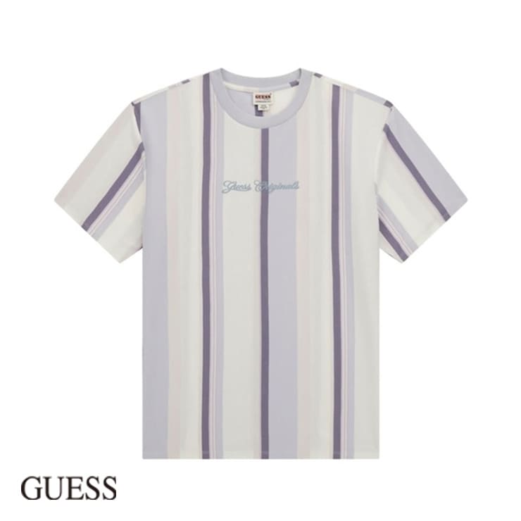 GUESS  GO ORIGINALS VERTICAL STP T MULTI S M