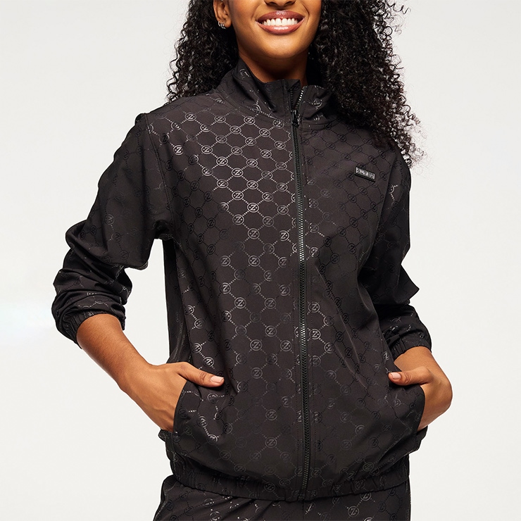 アウトレット ZUMBA ズンバ 正規品 ジャケット ジップアップ 総柄 ユニ