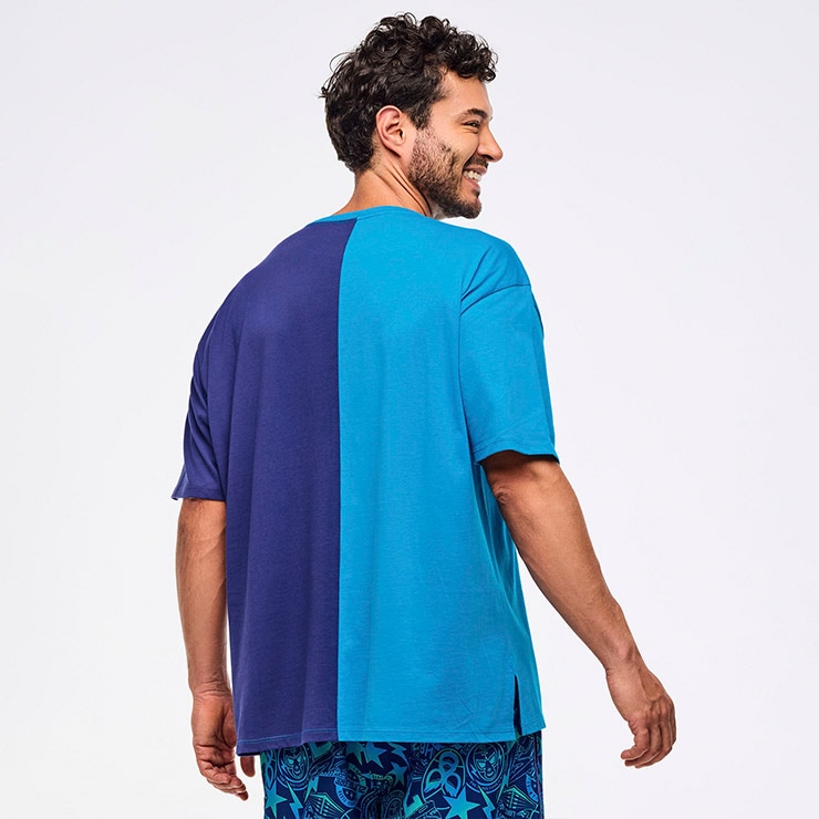 ZUMBA ズンバ 正規品 メンズTシャツ ツートーン オーバーサイズ