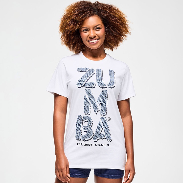 ZUMBA/ZUMBA  ȥåץ Ⱦµ T ǥ  Х   ˥å  եåȥͥ  ݡ  襬   ۥ磻  Ź ̵ S4_DENIM