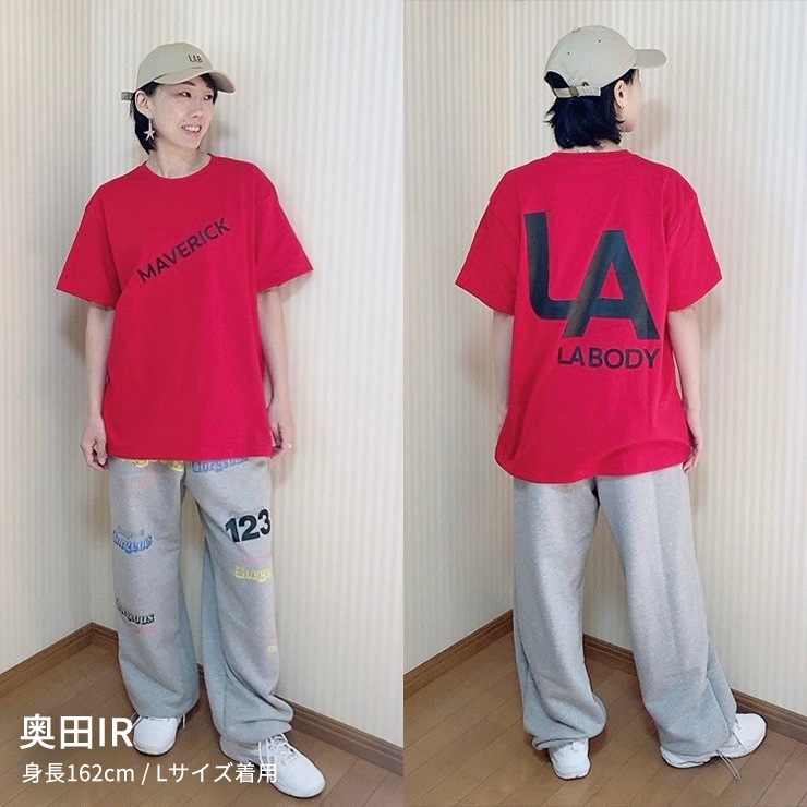 LA BODY ���륨���ܥǥ� T����� ��100�� Ⱦµ ��å� ���꡼�� ������������ �ե��åȥͥ� ���� ���ݡ��� ���� �襬 ������