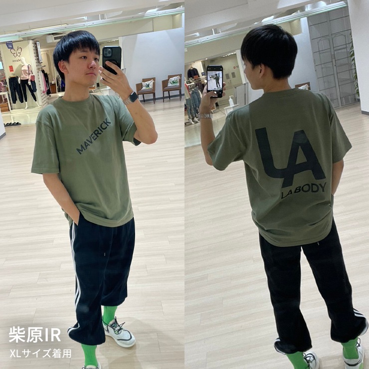 LA BODY ���륨���ܥǥ� T����� ��100�� Ⱦµ ��å� ���꡼�� ������������ �ե��åȥͥ� ���� ���ݡ��� ���� �襬 ������