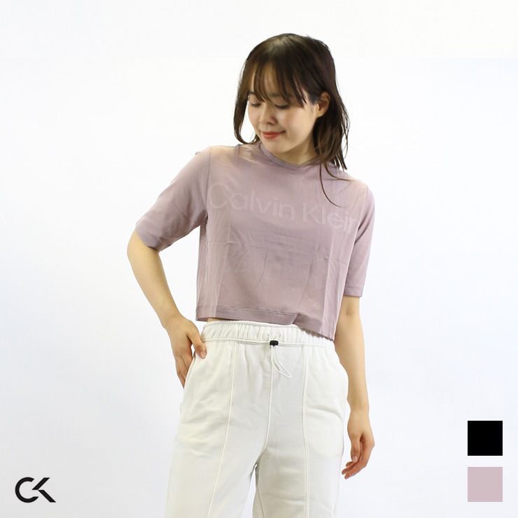 �����ȥ�å� Calvin Klein ����Х󥯥饤�� �������å��� ���å��� ��ʬµ T����� GRAYROSE S������