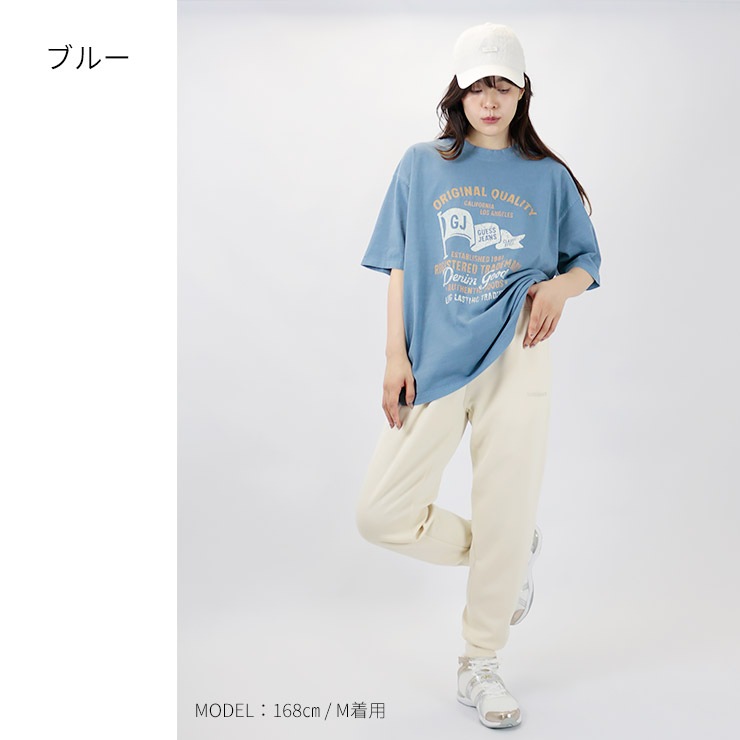 GUESS ������ ���� T����� Ⱦµ  ��ǥ����� ��˥��å��� ������ơ����饤�� ����ե��å� ���� ������������ �ե��åȥͥ� ���� ���ݡ��� ���� �襬 ������ �֥�å� �֥롼 M6GIB8K8FQ4