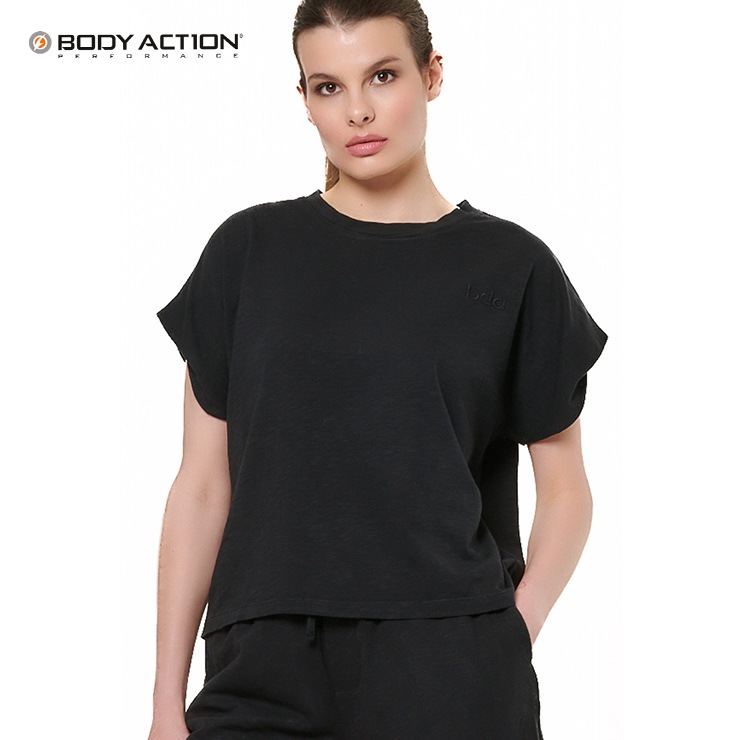 BODY ACTION ܥǥ T- WOMENS  եåȥͥ  ݡ  襬  ֥å