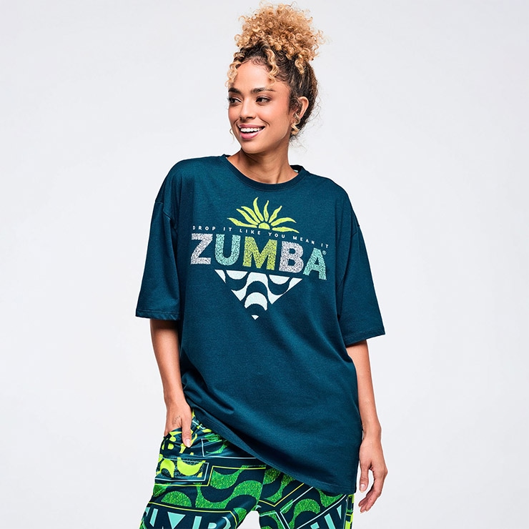 ZUMBA ズンバ 正規品 ウェア メンズ Tシャツ 半袖 グラフィック 丸首