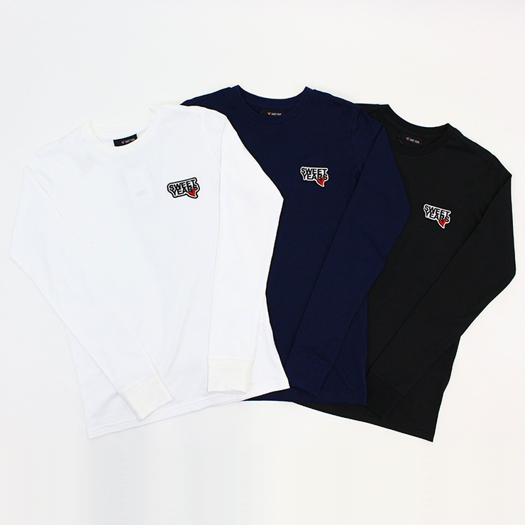 ȥå SWEET YEARS ȥ䡼 ˥å ݥ åڥ 󥰥꡼ T BLACK NAVY WHITE M L XL