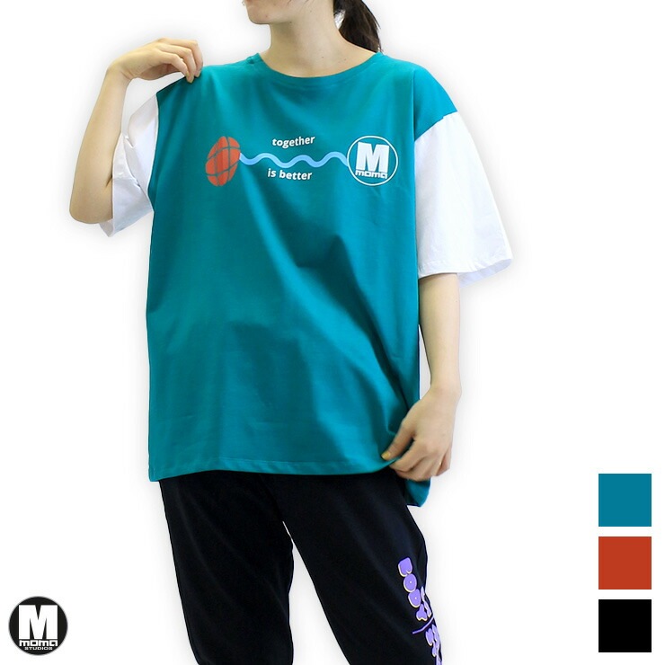 �����ȥ�å� MOMA STUDIOS ��� �������� LA BODY ����� T����� �Х����顼 ���꡼�� ��˥��å��� 5ʬµ �ȥåץ� M������ XL������ CORAL GREEN BLACK