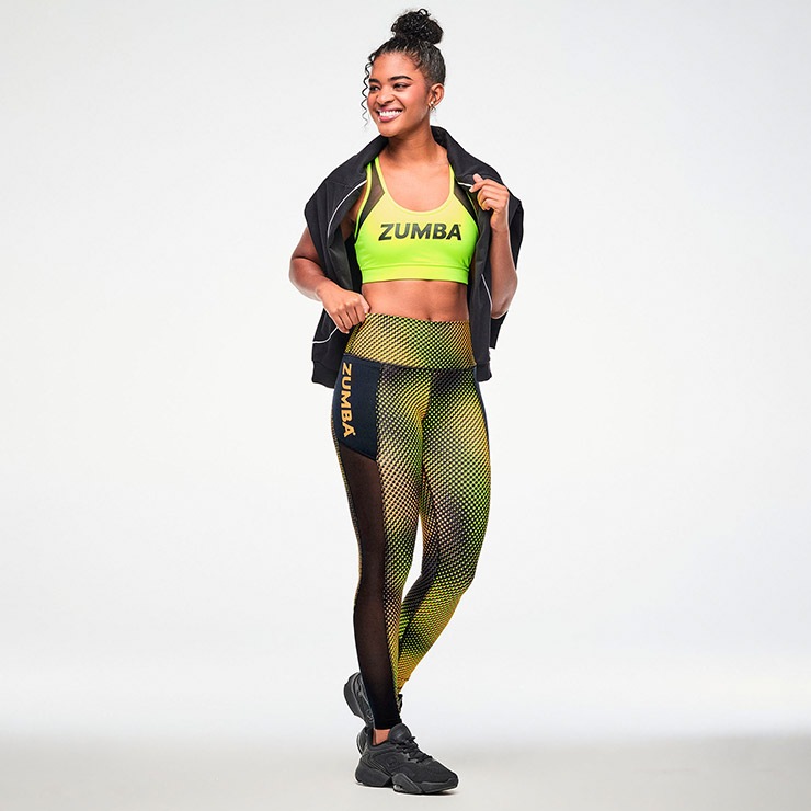 ZUMBA ズンバ 正規品 ウェア レディース ブラ メッシュ スクエアネック