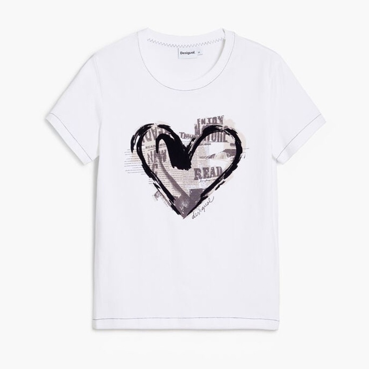 Desigual �ǥ������� T����� Ⱦµ ���롼�ͥå� ������������ �ե��åȥͥ� ���� ���ݡ��� ���� �襬 ������ �֥�å� �ۥ磻��