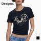 Desigual �ǥ������� T����� Ⱦµ ���롼�ͥå� ������������ �ե��åȥͥ� ���� ���ݡ��� ���� �襬 ������ �֥�å� �ۥ磻��