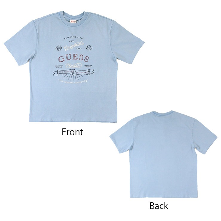 GUESS ���� Ⱦµ T����� ���åȥ�100% �֥롼 �С�����ǥ� ������������ �ե��åȥͥ� ���� ���ݡ��� ���� �襬 ������