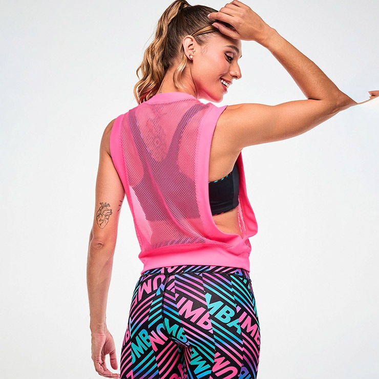 新品　正規品　ズンバ　 S メッシュ　タンクトップ ZUMBA ズンバ 正規品 ウェア レディース タンクトップ ノースリーブ