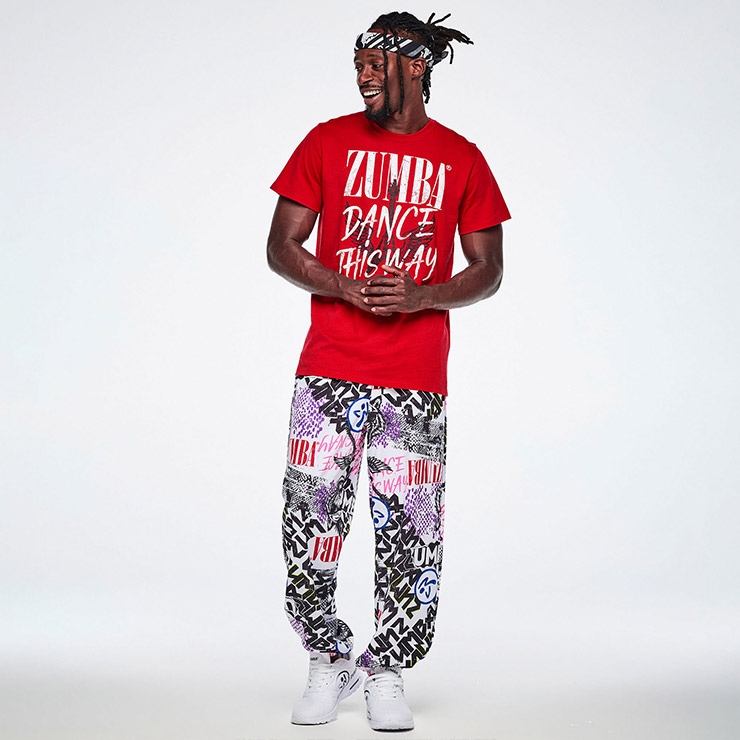 ZUMBA ズンバ 正規品 ウェア レディース スラウチパンツ 総柄 ロゴ