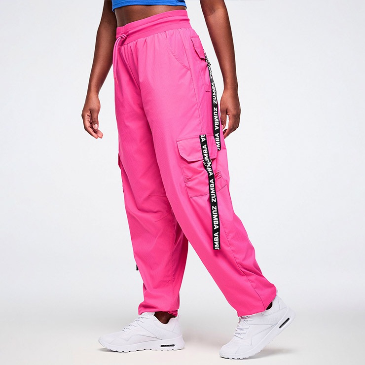 正規品　ZUMBAピンクパンツ S ZUMBA ズンバ 正規品 ウェア レディース カーゴパンツ ロングパンツ