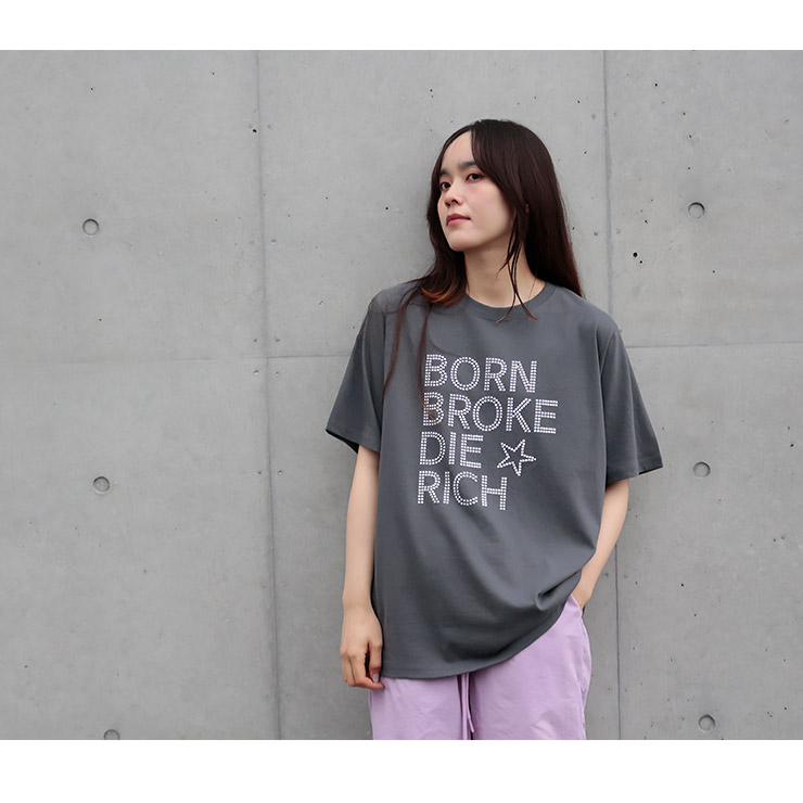 K-collection Tシャツ 半袖 キラキラ オーバーサイズ ルーズ やわらか