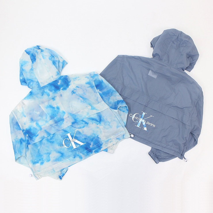 ȥå Calvin Klein Х󥯥饤 åץå ѥå֥ ʥ 㥱å BLUE TIE DYE NAVY GRAY S