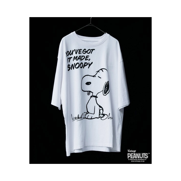 JOHNBULL ������ �����֥� T����� Ⱦµ PEANUTS SNOOPY �ԡ��ʥ� ���̡��ԡ� ��ä��� ��˥��å��� ������������ �ե��åȥͥ� ���� ���ݡ��� ���� �襬 ������ �֥�å� �ۥ磻�� JT261C01
