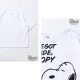 JOHNBULL ������ �����֥� T����� Ⱦµ PEANUTS SNOOPY �ԡ��ʥ� ���̡��ԡ� ��ä��� ��˥��å��� ������������ �ե��åȥͥ� ���� ���ݡ��� ���� �襬 ������ �֥�å� �ۥ磻�� JT261C01