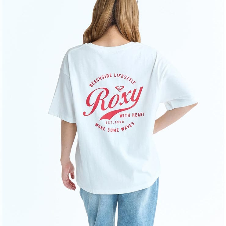 ROXY ������ �������� T����� Ⱦµ  WITH HEART ��ǥ����� �ɥ��åץ������� ��ä��� ������������ �ե��åȥͥ� ���� ���ݡ��� ���� �襬 ������ �֥�å� �ۥ磻�� RST261076